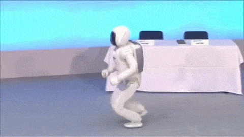 Honda's Asimo robot runs across stage