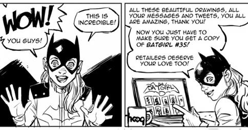 Batgirl thanks the fans