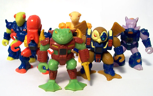 An assortment of Battle Beasts toys