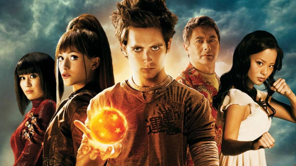 An image of the main cast members from the movie, Dragonball Evolution