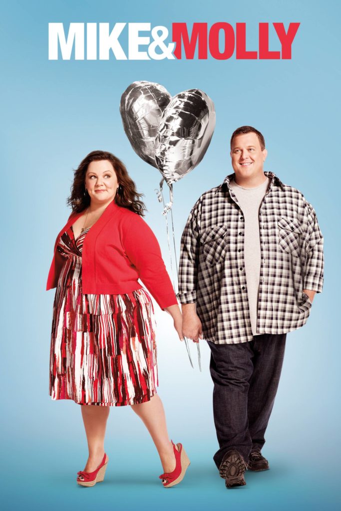 A promotional image for Mike & Molly featuring stars Melissa McCarthy and Billy Gardell