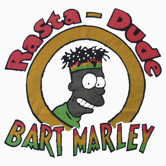 A Rastafarian Bart Simpson knock-off
