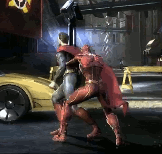 Superman and Flash fight in Injustice