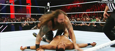 Bray Wyatt appears to shoot Roman Reigns out of a finger gun